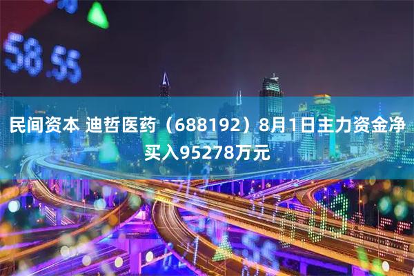 民间资本 迪哲医药(688192)8月1日主力资金净买入95278万元